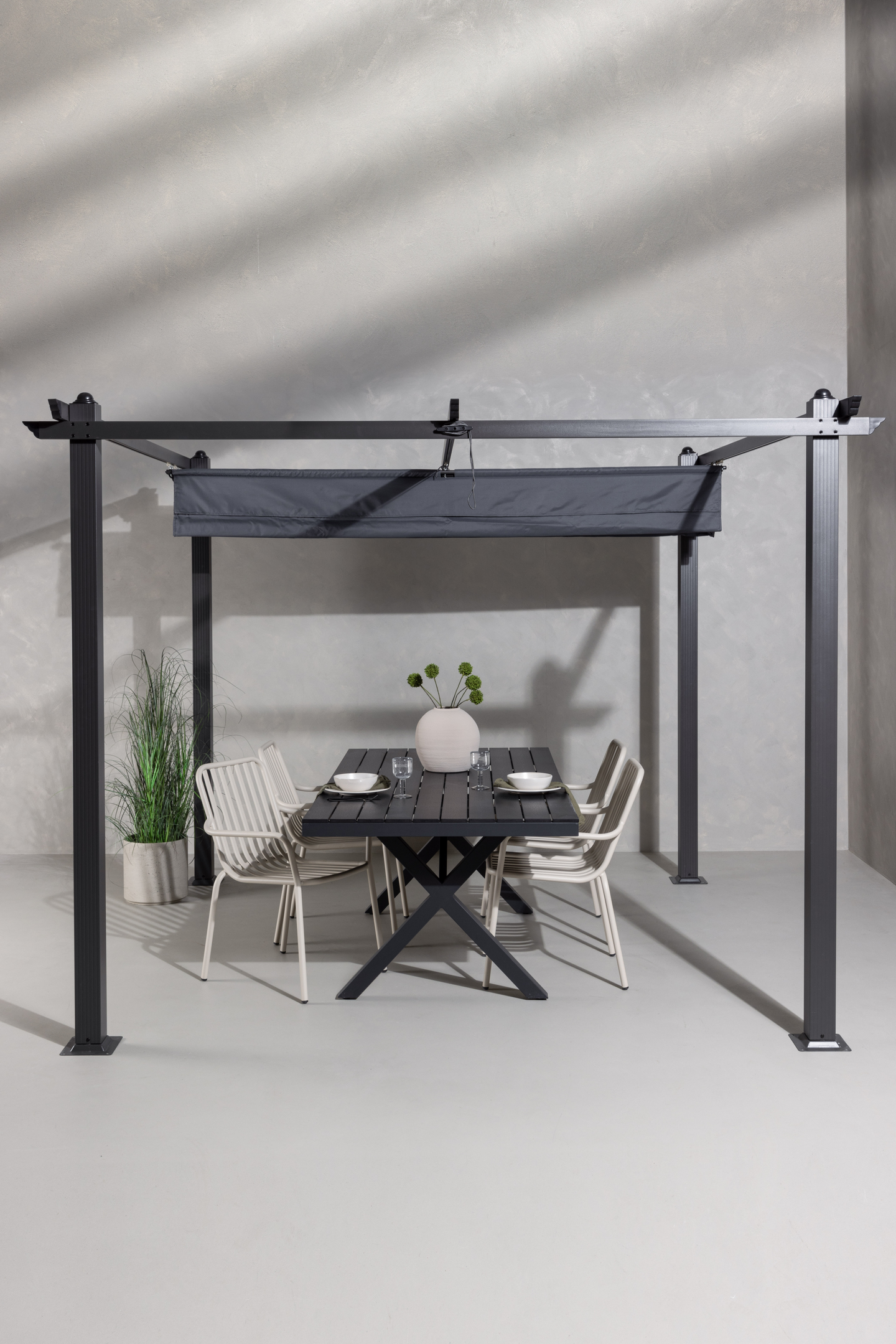 LEA CELLO PERGOLA/PAVILJO STÅL - GRÅ