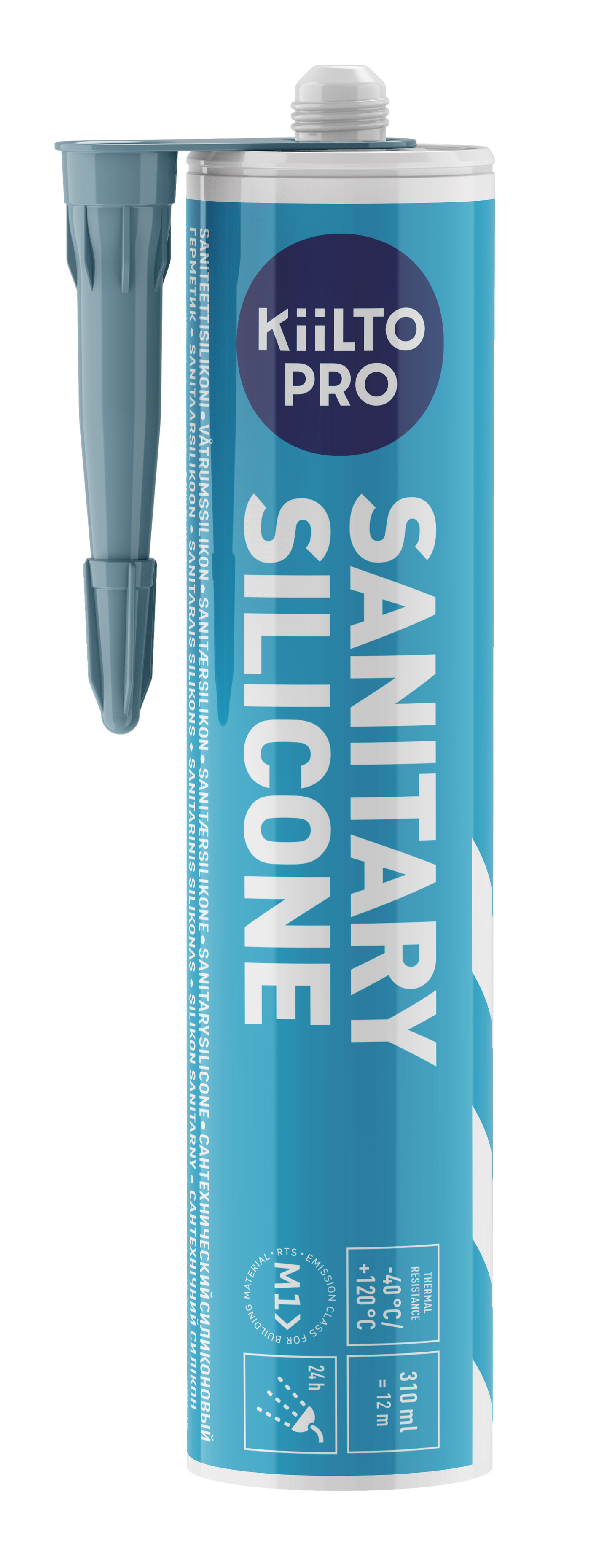 Saniteettisilikoni Kiilto Pro Sanitary Silicone 310 ml 94 smoke