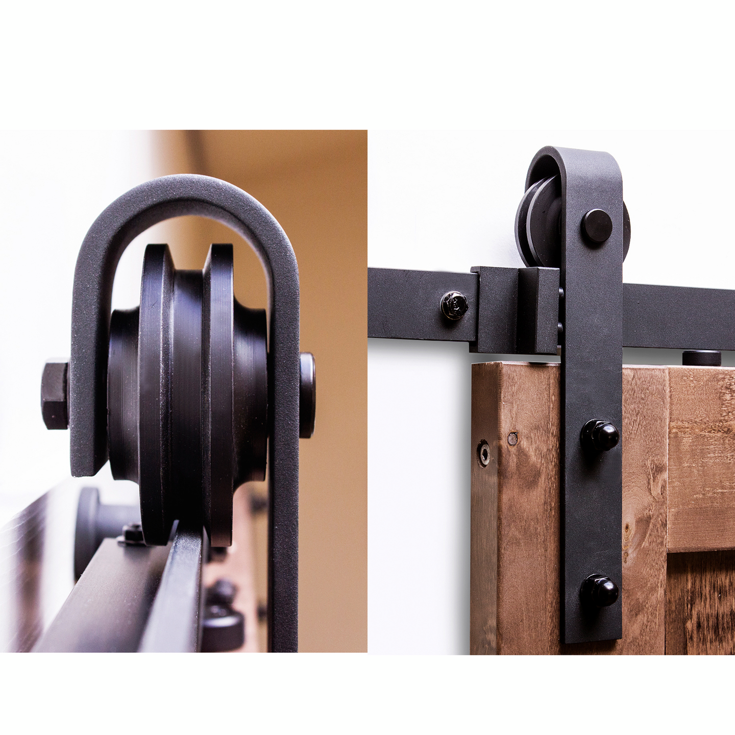 Liukuoven helasarja Helaform RETRÖ 2,4 m kiskolla ja ovihidastimilla