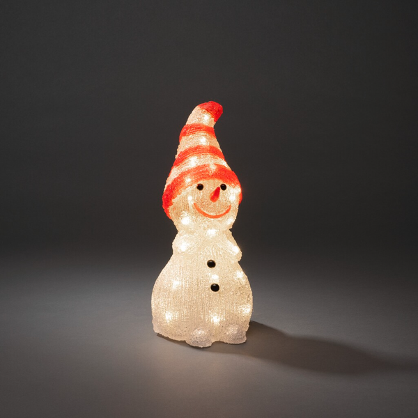 SNÖGUBBE KONSTSMIDE AKRYL 32CM 32 LED, 6249-103