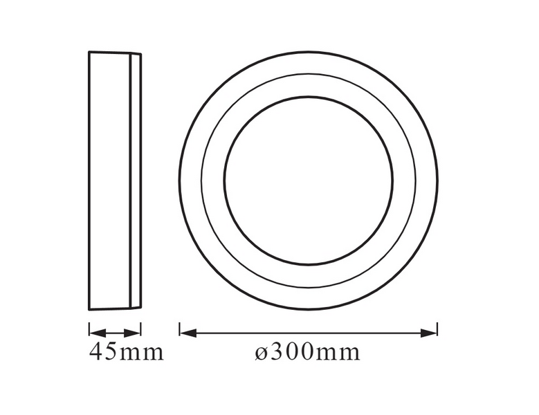Led-kattovalaisin LEDVANCE Click White Round 300mm 18W 3000K 1100lm