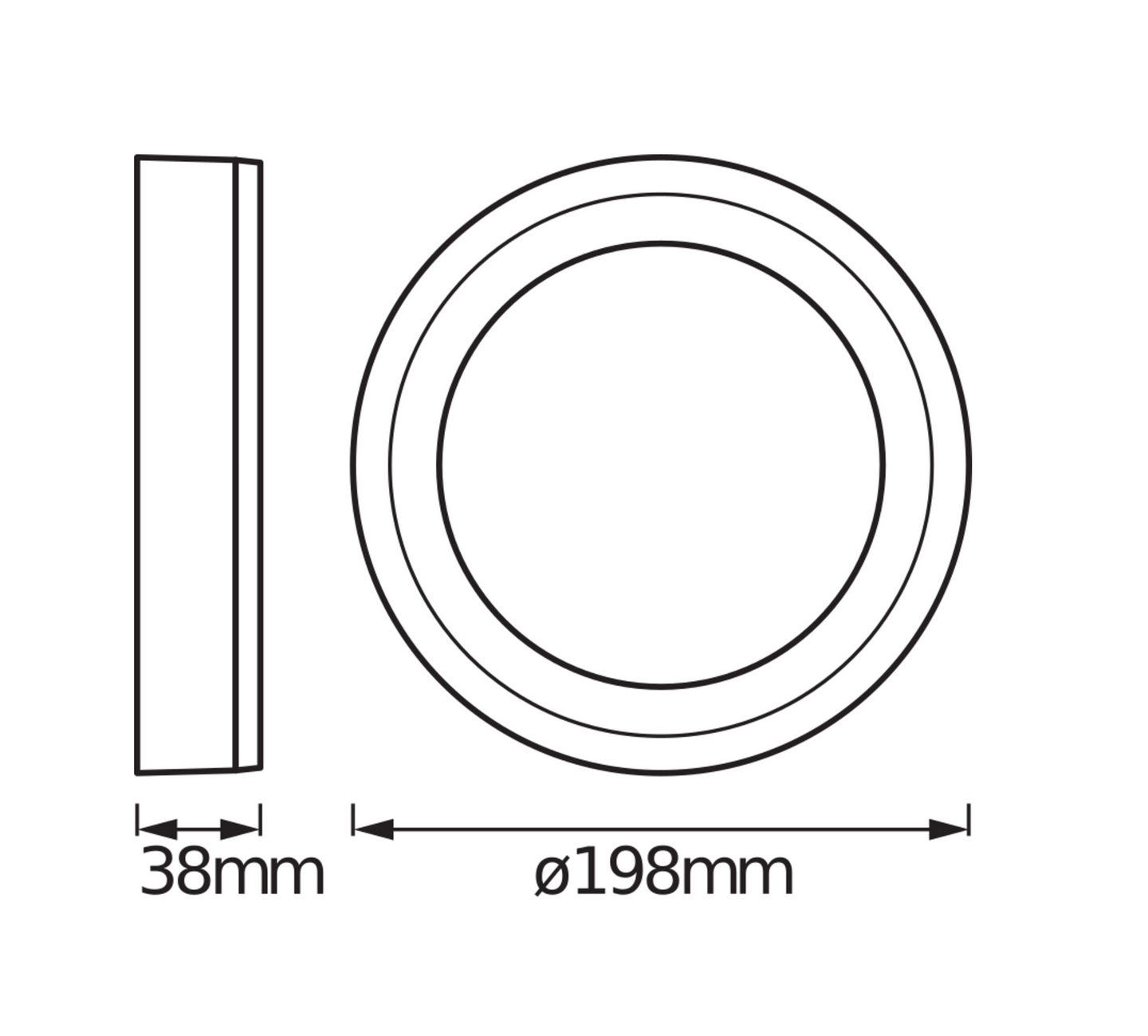 Led-kattovalaisin LEDVANCE Click White Round 200mm 16W 3000K 750lm