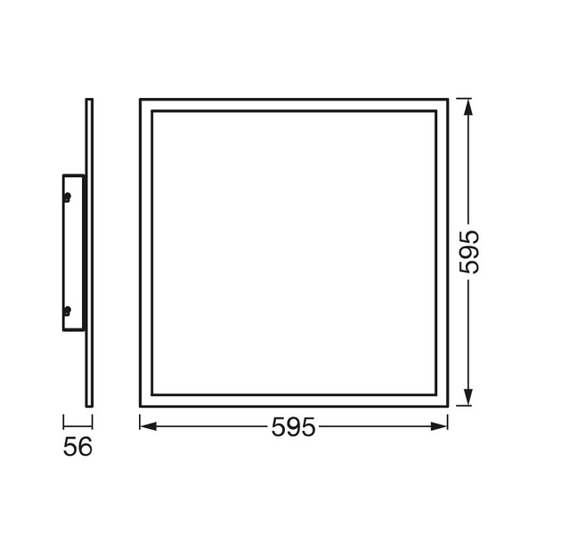 Led-paneelivalaisin LEDVANCE Planon Plus 600x600mm 36W 3000K 2800lm