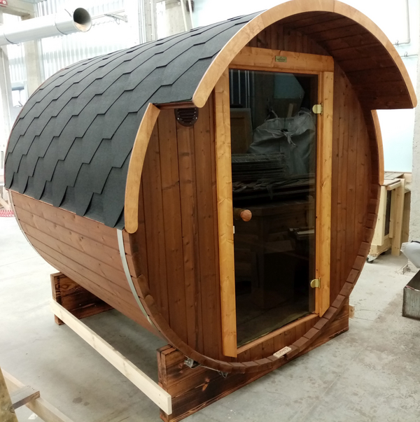 Tynnyrisauna UNO 2,0m x 2,0m valmiiksi koottu