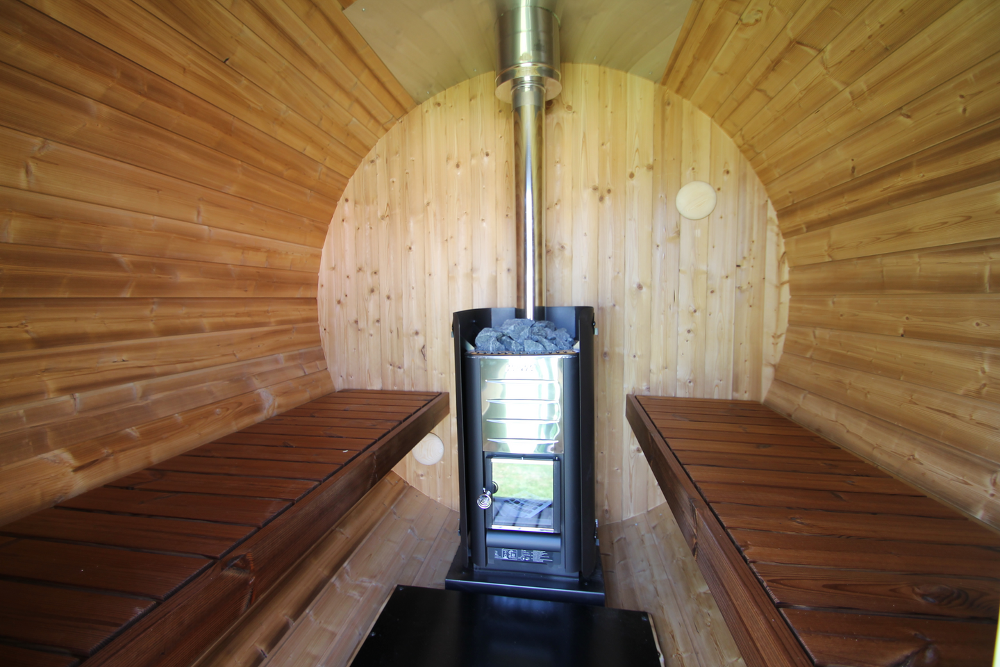 Tynnyrisauna UNO 2,0m x 2,0m valmiiksi koottu