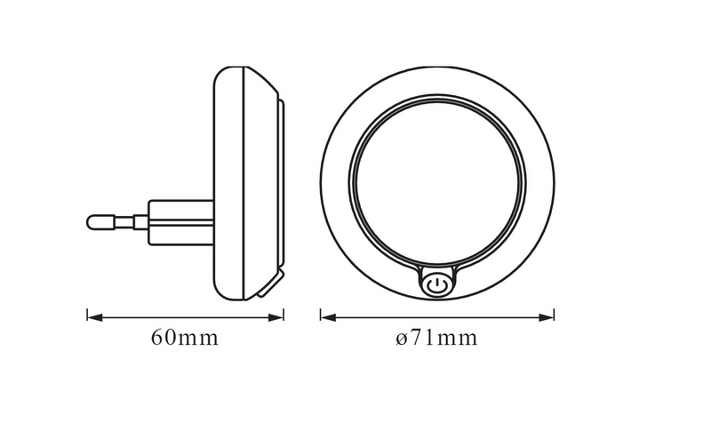 Yövalaisin LEDVANCE Lunetta Round L valkoinen