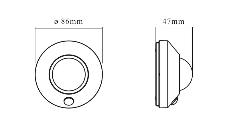 Yövalaisin LEDVANCE Nightlux Ceiling L Silver