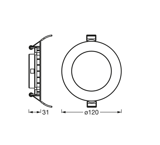 Led-alasvalo LEDVANCE SMART+ WiFi Downlight Slim 120mm TW 550lm 110D