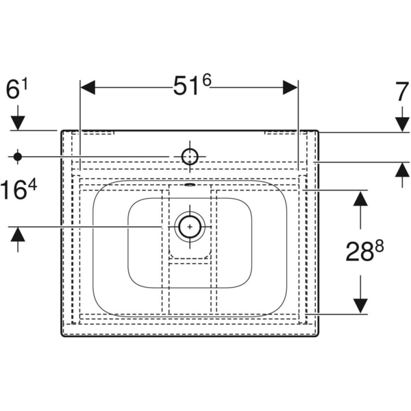 Allaskaappipaketti Geberit Renova Plan L60 K62,2 S48cm valkoinen