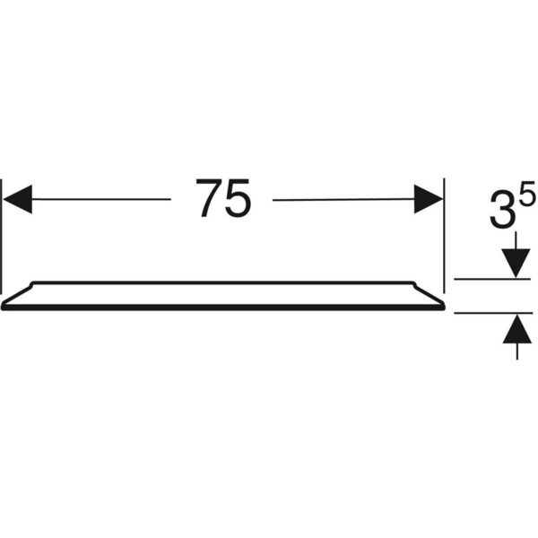 Tasopeili valaistuksella Geberit Option Round L75 K75 S3,5cm pyöreä