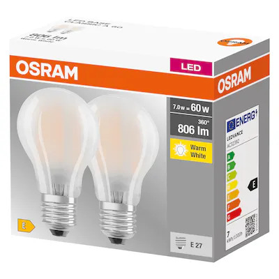 LED BASE A60 806LM 827 E27 2P