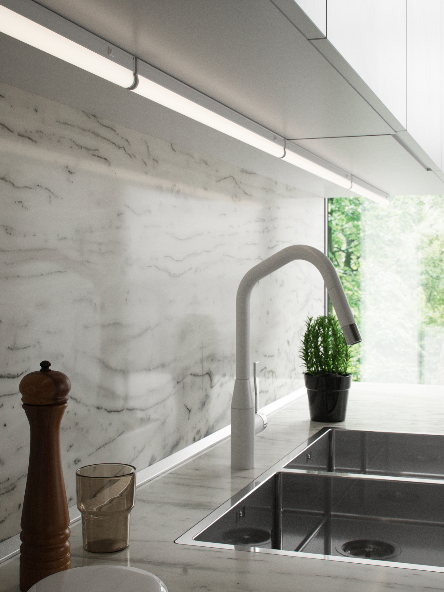 Työpistevalaisin Nordlux Latona 9W 730lm 3000/4000K valkoinen