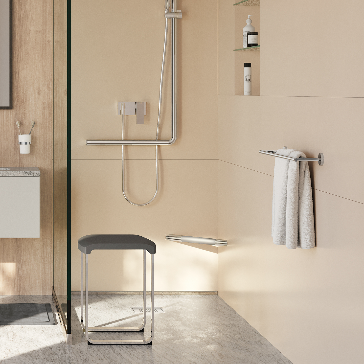 Jalkatuki kulma Smedbo Living FK841 293mm kiiltävä