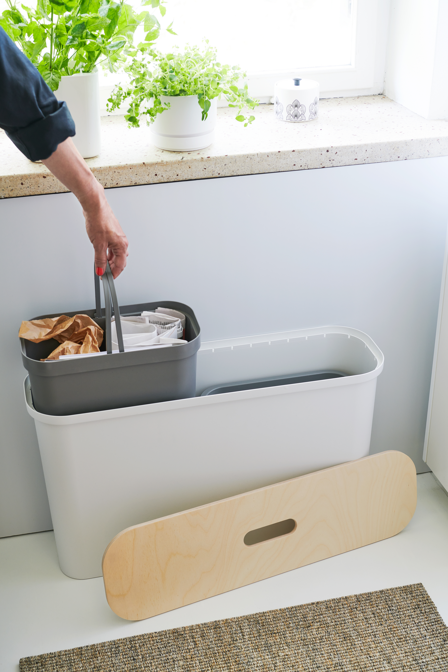 Säilytyslaatikko SmartStore™ Collect Slim 46 l valkoinen