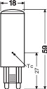 Pienoislamppu OSRAM Pin G9 470lm 2700K G9 230V himmennettävä