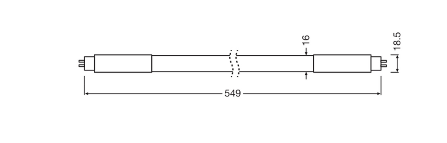 Led-valoputki OSRAM SubstiTUBE T5 HF HE14 549mm 1000lm 4000K G5