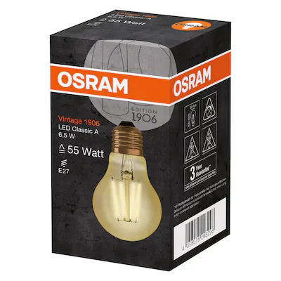LED osram CL A 50 NORMAL E27 FIL GOL