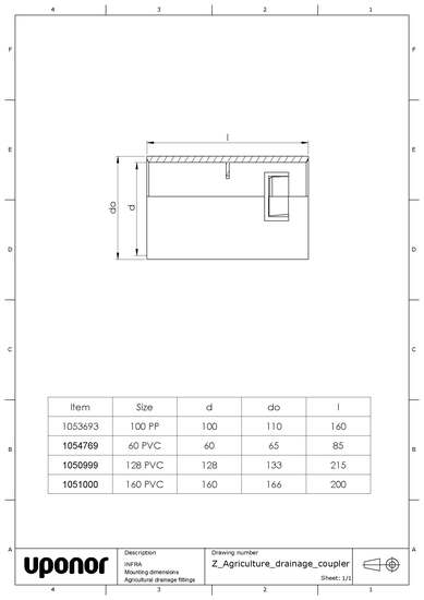 Salaojan liitosholkki Uponor SMH 100