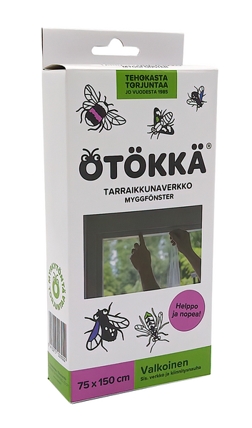 Ikkunaverkko Ötökkä tarra 75x150cm valkoinen