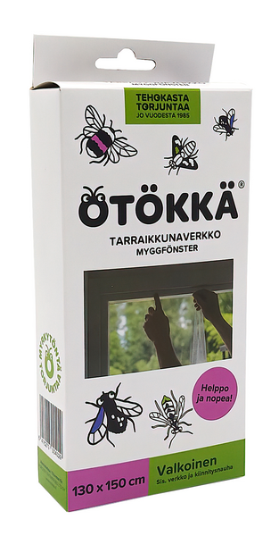 Ikkunaverkko Ötökkä tarra 130x150 valkoinen