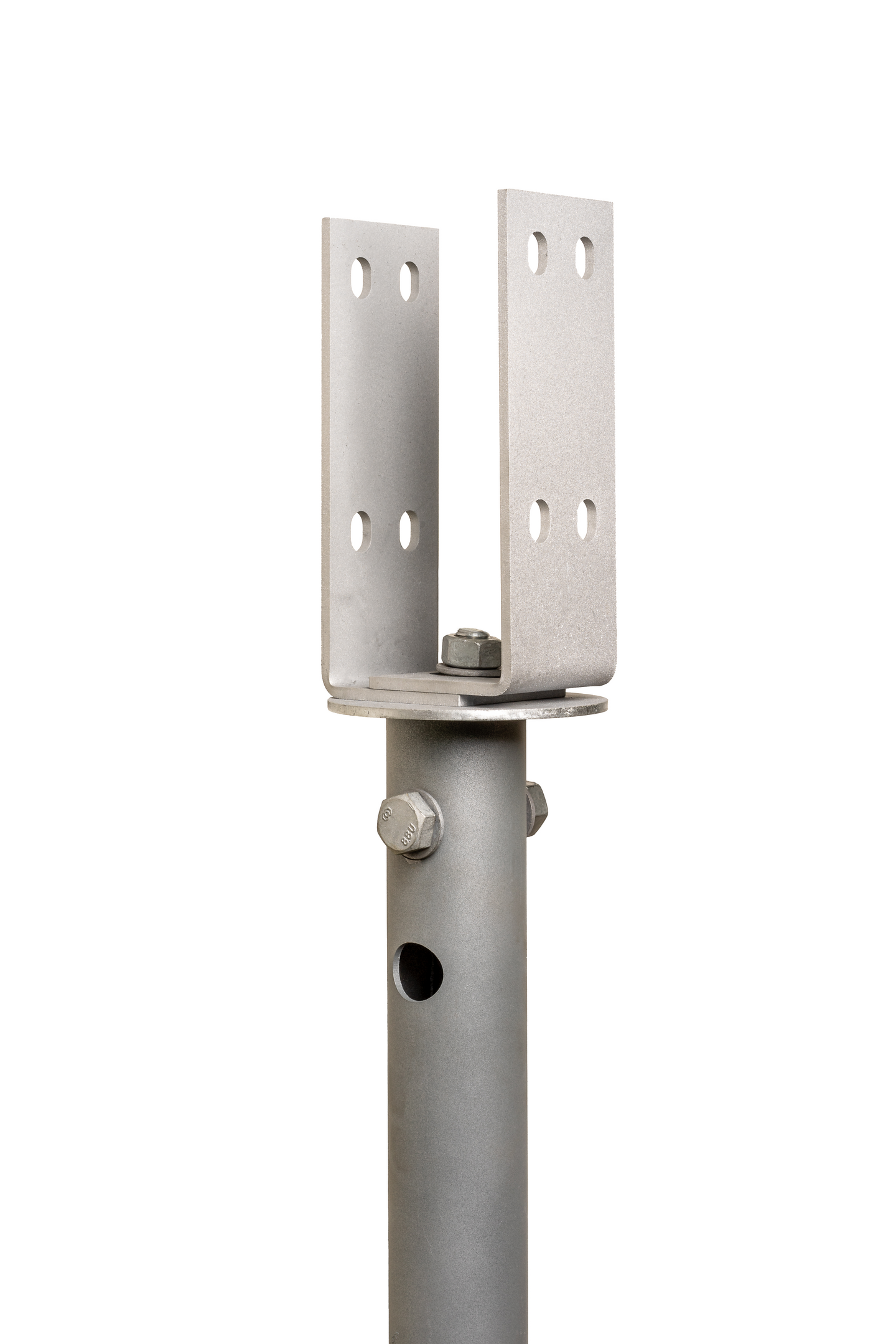 Säädettävä U-Kiinnike 75-115mm Pystypilari ruuvipaalun päälle