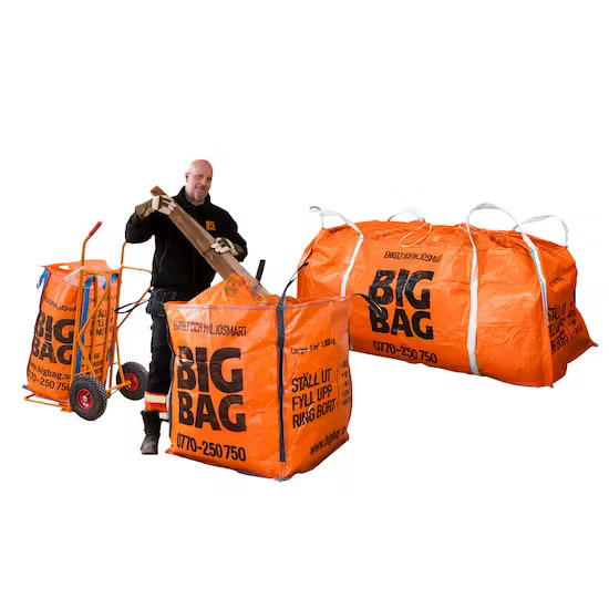 SÄCK MEDIUM ORANGE 90X90X100CM BIG BAG  SOPSÄCK