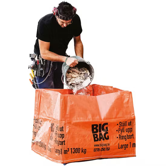 SÄCK MEDIUM ORANGE 90X90X100CM BIG BAG  SOPSÄCK