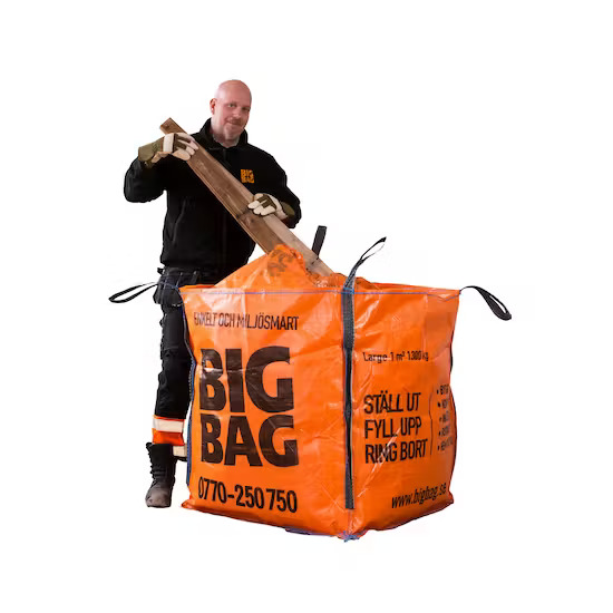 SÄCK MEDIUM ORANGE 90X90X100CM BIG BAG  SOPSÄCK