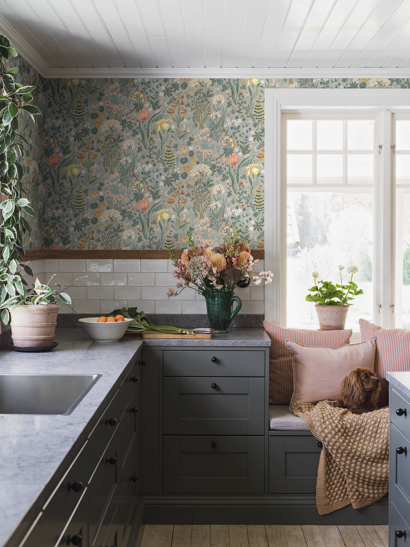 Tapetti Boråstapeter Flowery 2054 10,05m kuitu