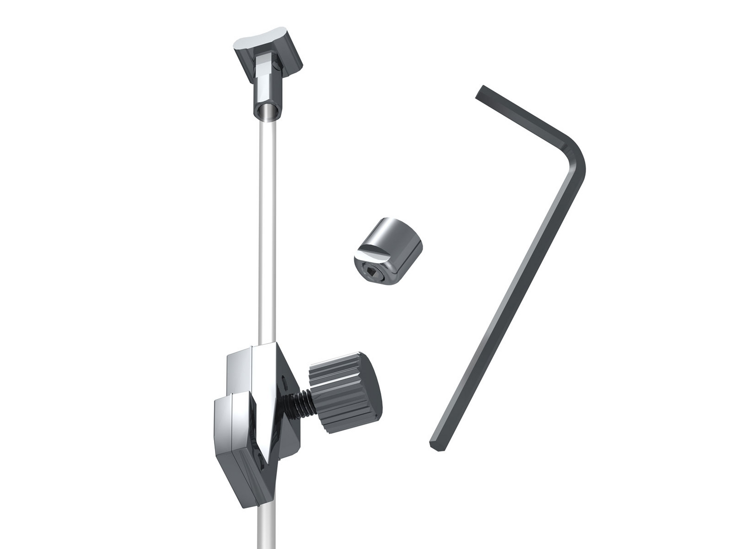 Minikoukku+pysäytin Pisla Eeasy viistoon asennus