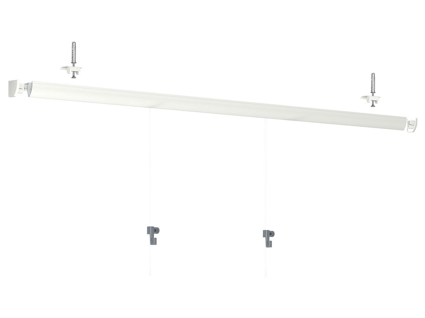 Kaareva kattolistasetti Pisla Easy valk/maalattava 200 cm