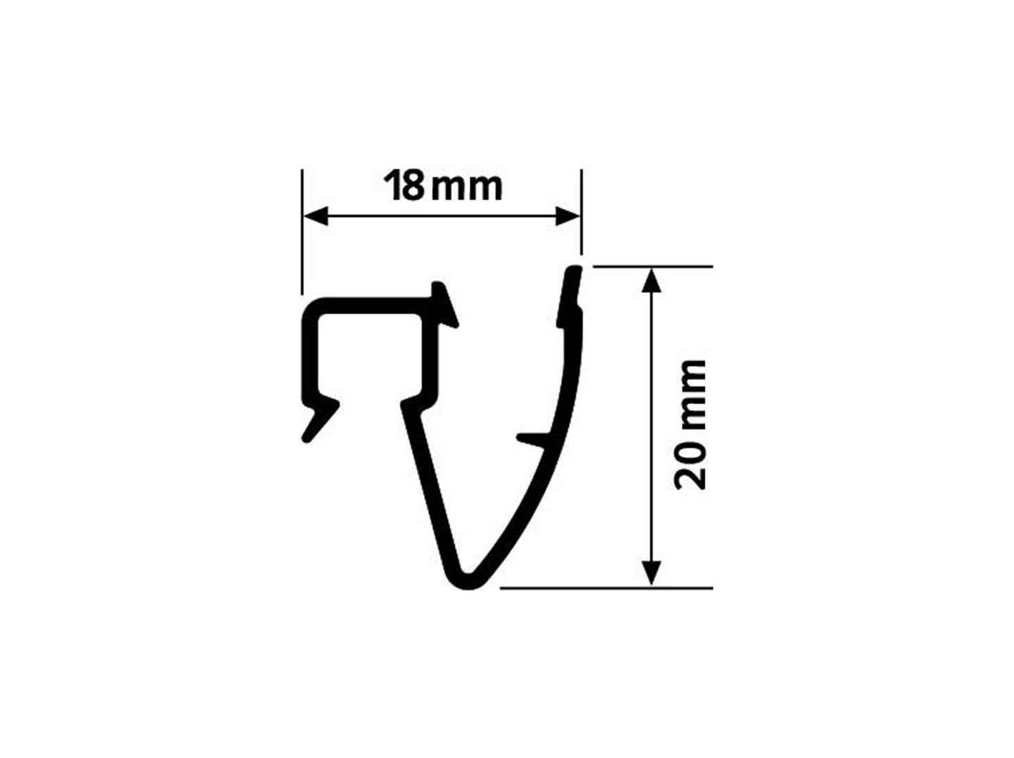 Kaareva kattolistasetti Pisla Easy valk/maalattava 200 cm