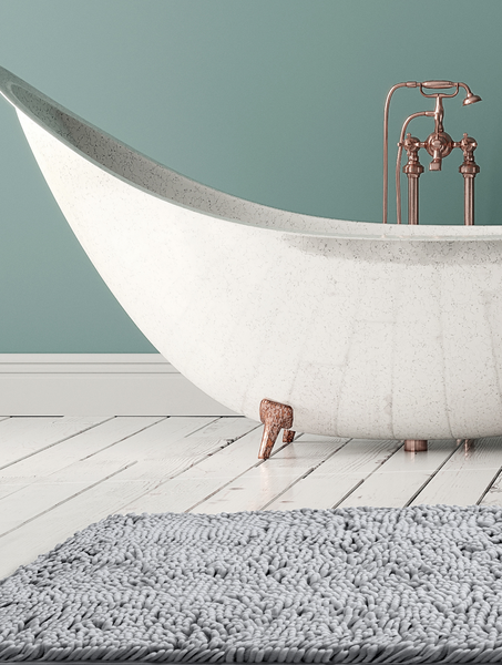 Kylpyhuonematto Wenko Chenille vaaleanharmaa 50x80cm polyesteriä