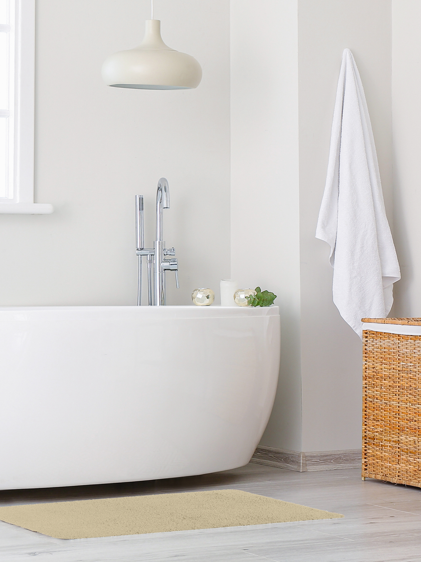 Kylpyhuonematto Wenko Belize hiekka 60x90cm polyesteriä