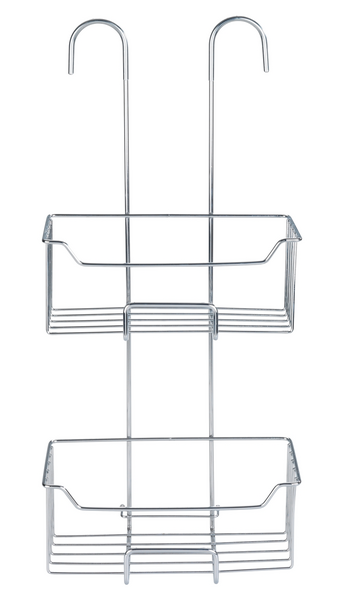 Suihkuhylly sekoittajaan Wenko Milo ruostumatonta terästä kaksi koria