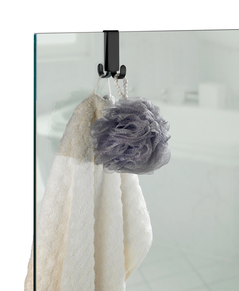 Tuplakoukku Wenko Vieste musta ruostumatonta terästä ripustettava