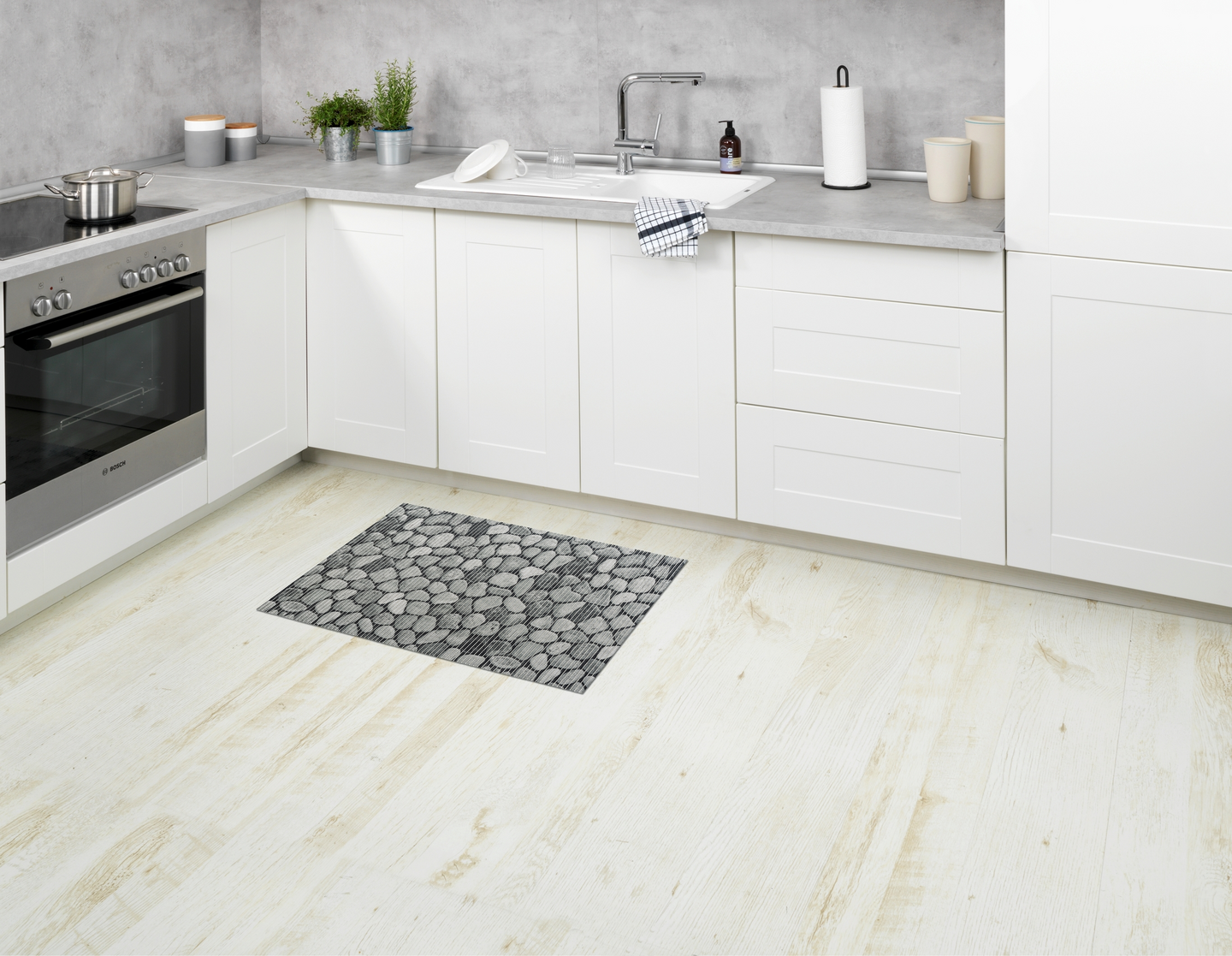 Kylpyhuonematto Wenko 80x50cm Sassi