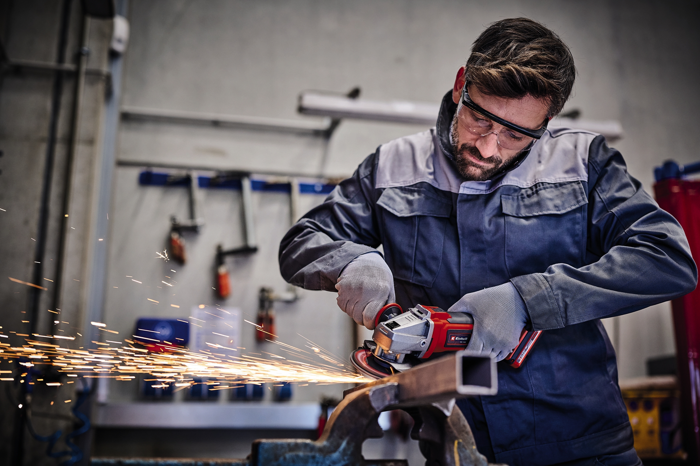 Akkukulmahiomakone Einhell Power X-Change TE-AG 18/115 Q Li-Solo