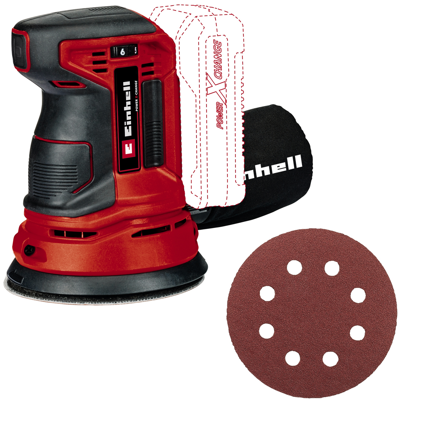 Akkuepäkeskohiomakone Einhell Power X-Change TE-RS 18 Li-Solo