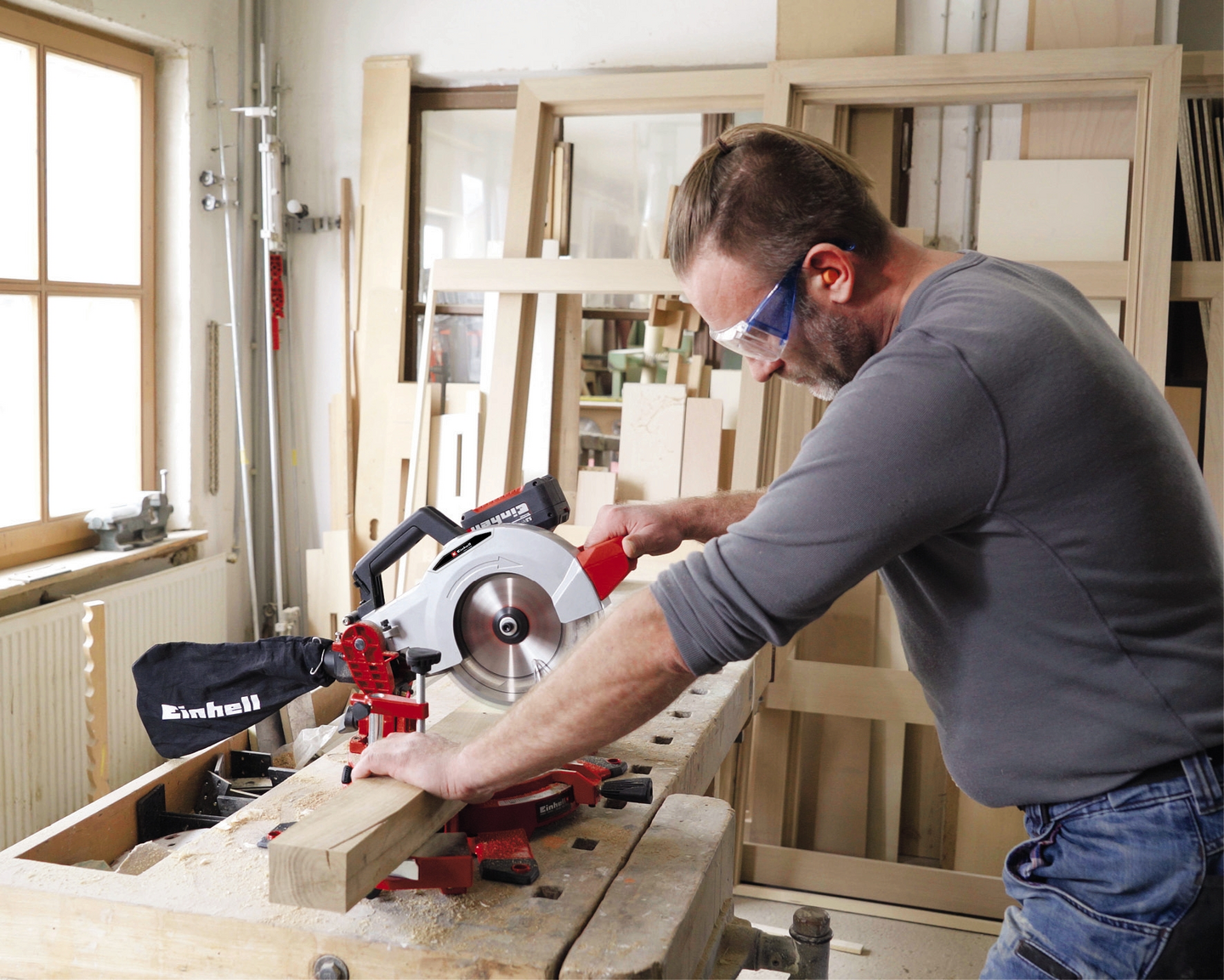 Akkujiirisaha Einhell Power X-Change TE-MS 18/210 Li-Solo