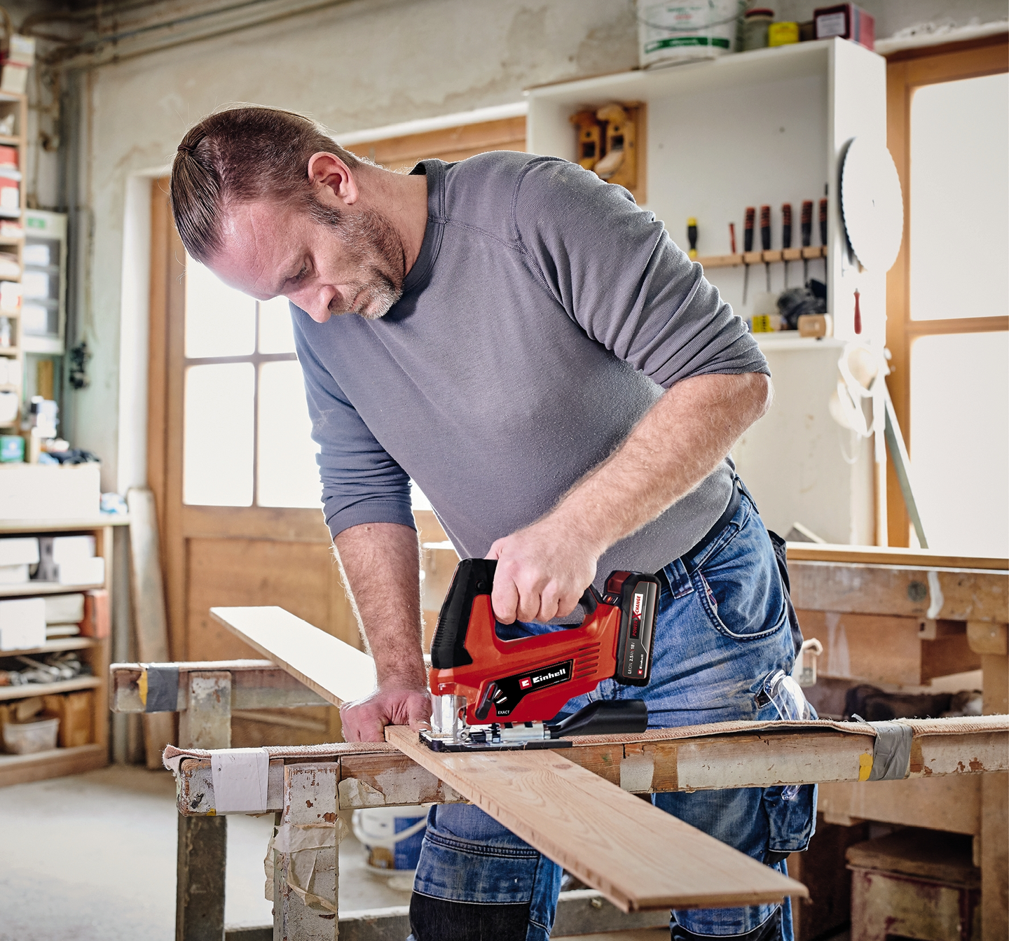 Akkupistosaha Einhell Power X-Change TC-JS 18 Li-Solo