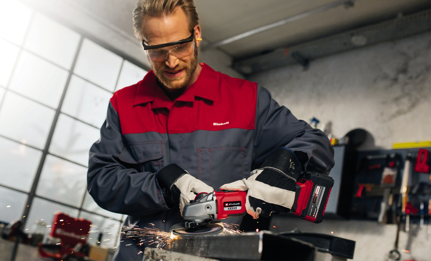 Akkukulmahiomakone Einhell Power X-Change Axxio 18/150 Solo