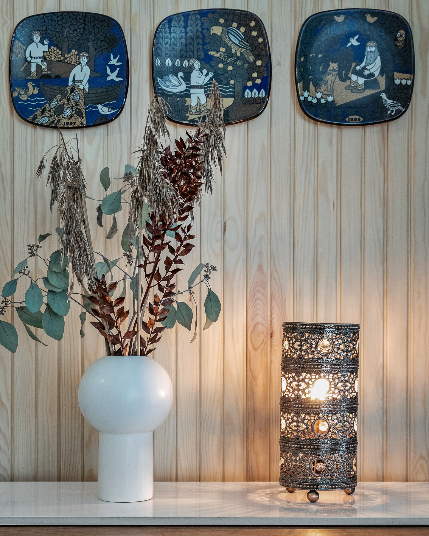 Pöytävalaisin Sessak Maya antiikkimessinki