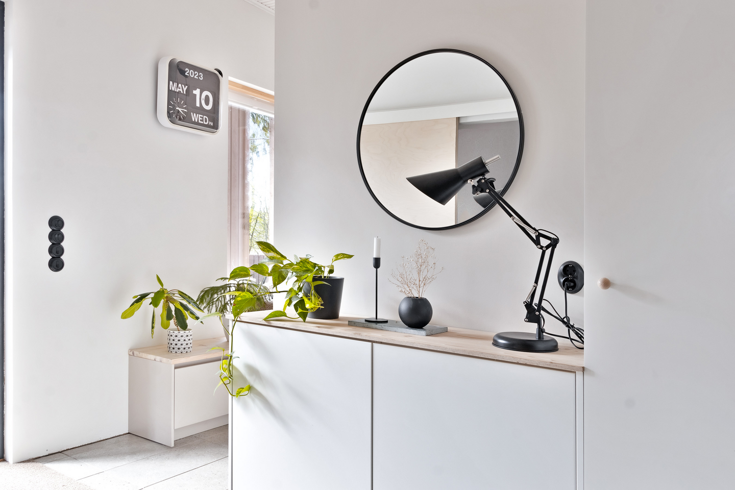 Pöytävalaisin Sessak Davina musta