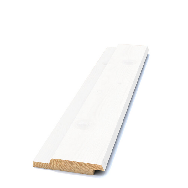 SPÅRPANEL FALS FASADE 22X120X5400 MELLANSTRUKEN VIT G4-2