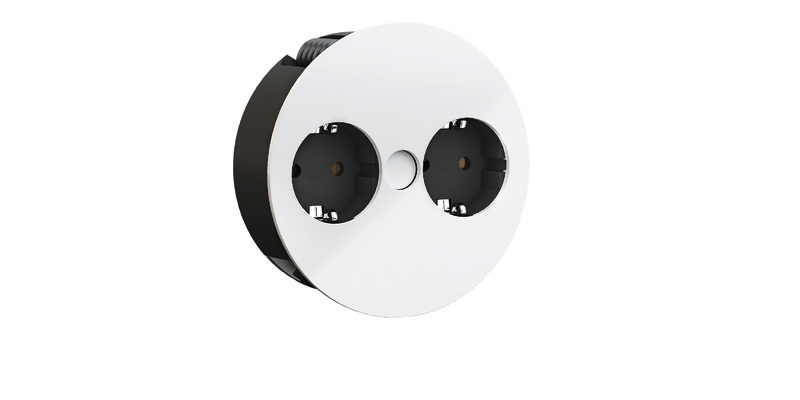 Pistorasiapaneeli Bachmann Twist 2-os 2m kaapeli mattavalkoinen