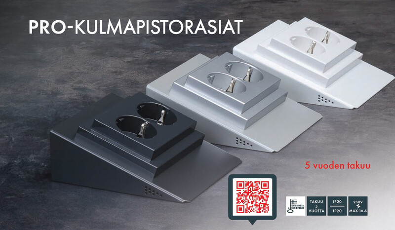 Pistorasia Dreamled Pro 2-os 16a IP20 alumiini