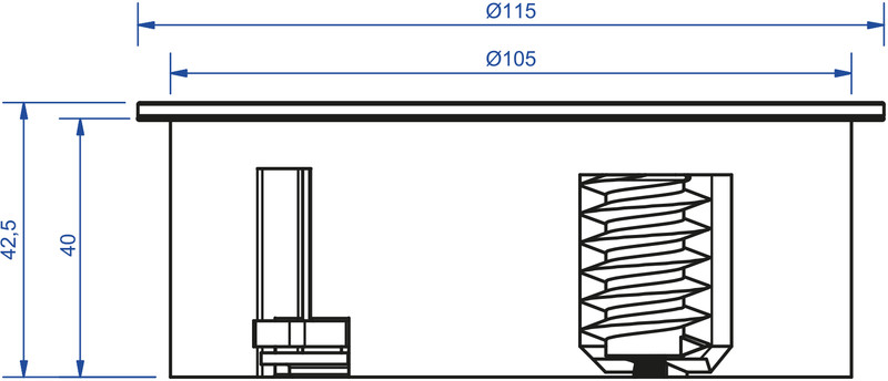 Pistorasiapaneeli Bachmann Twist 1-os+tupla usb 2m mattavalkoinen