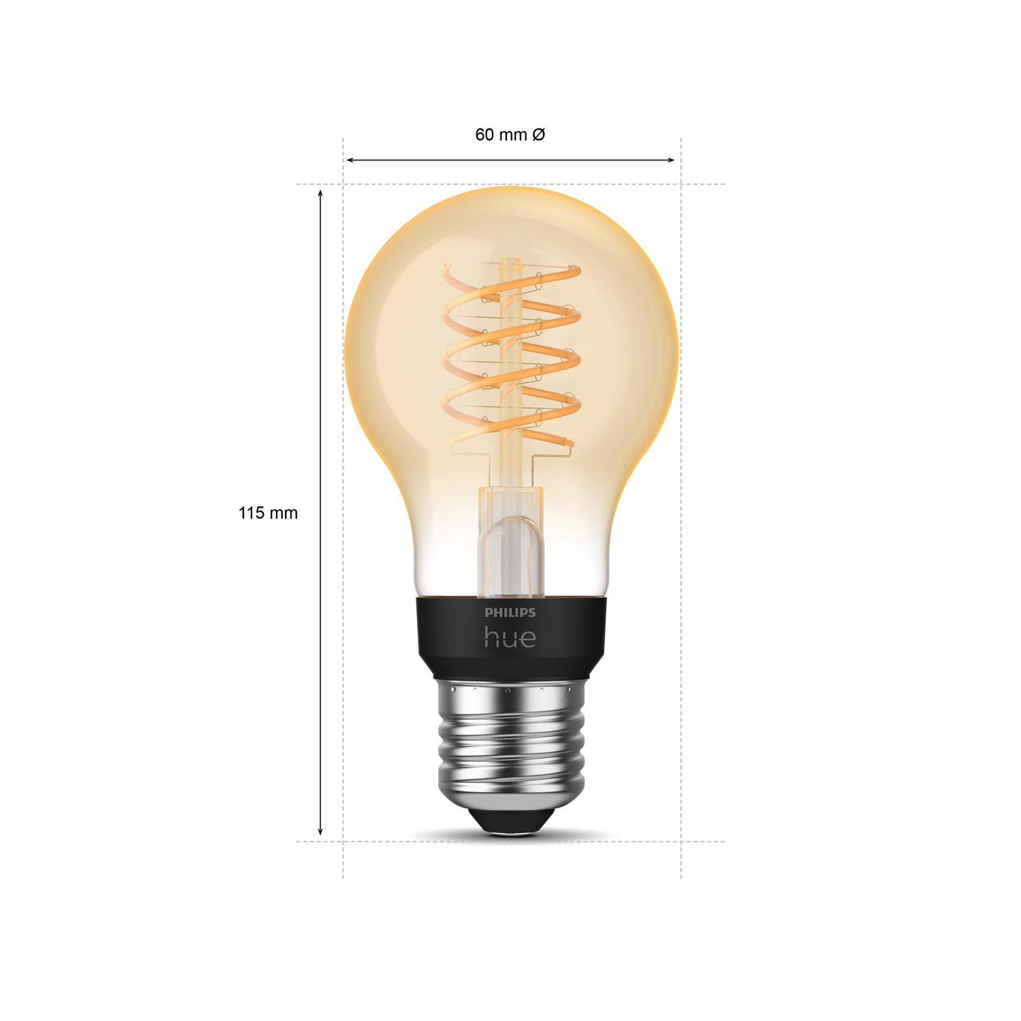 Led-lamppu Philips Hue Filament 550lm 2100K E27 valkoinen