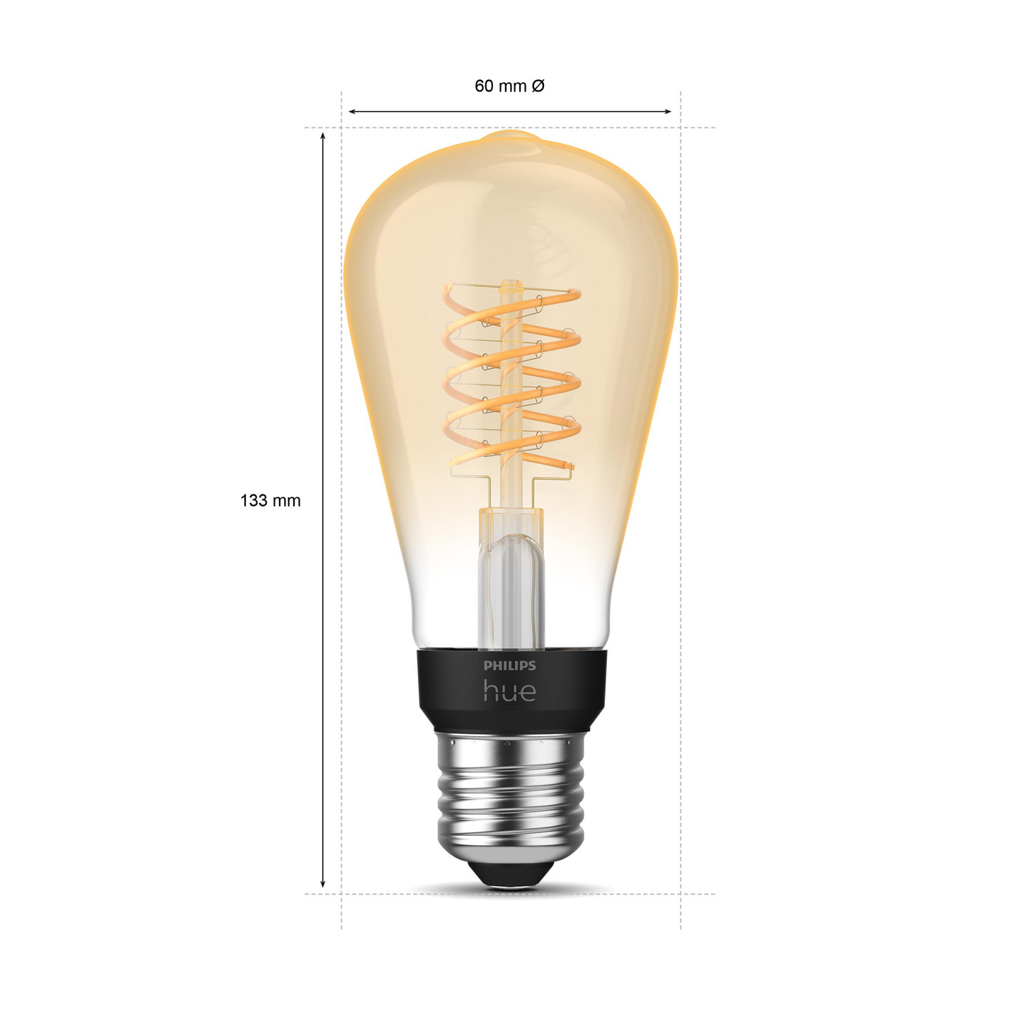 Led-lamppu Philips Hue Filament Edison 550lm E27 valkoinen